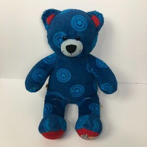 Build-A-Bear Worksop BABW Captain America Teddy Bear Stuffed Animal Plush Toy